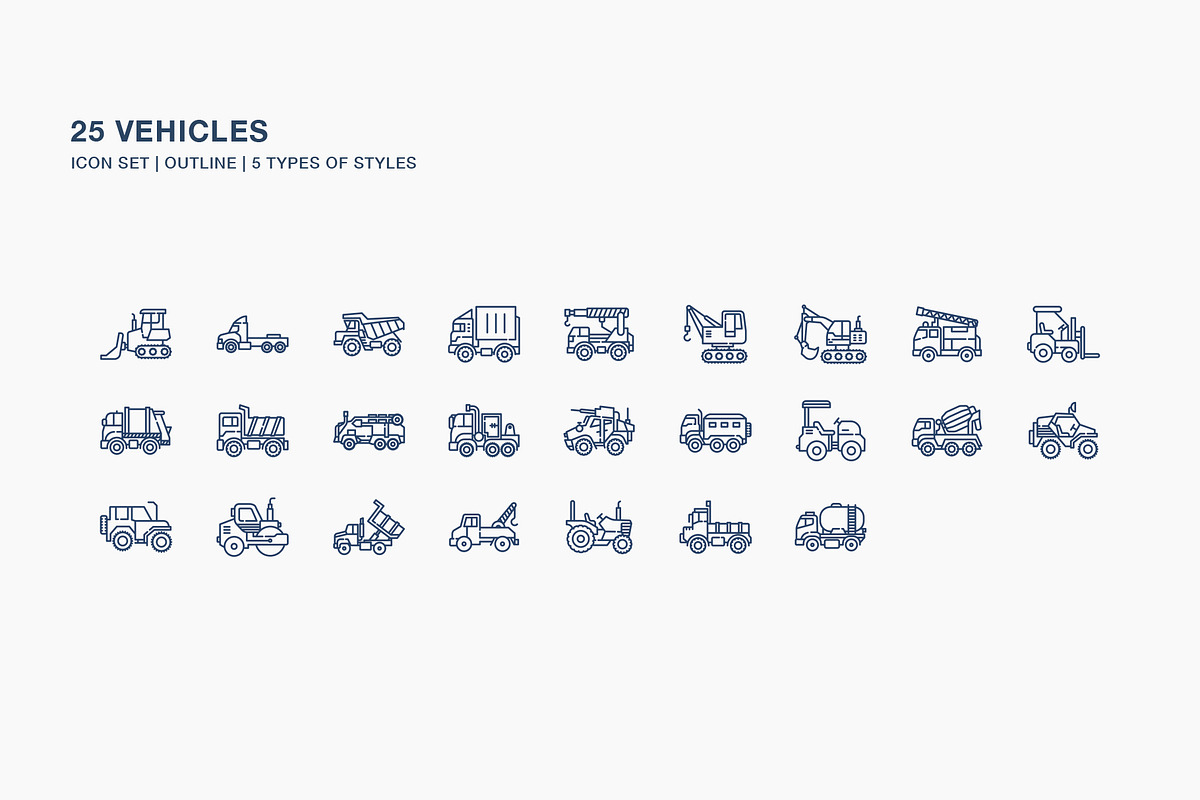 Vehicle icon set, an Icon by Icongeek26 (Photo 3 of 6)