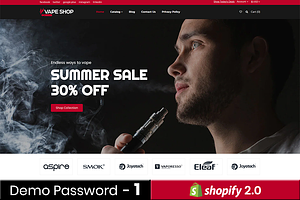 Vape Responsive Shopify Theme OS 2.0