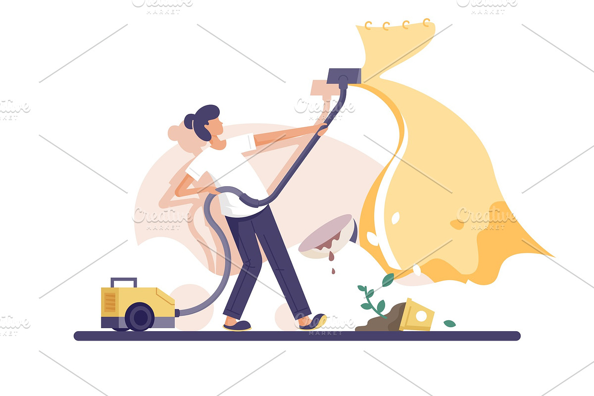 Mess at home, a Decorative Illustration by Evanat Illustrations