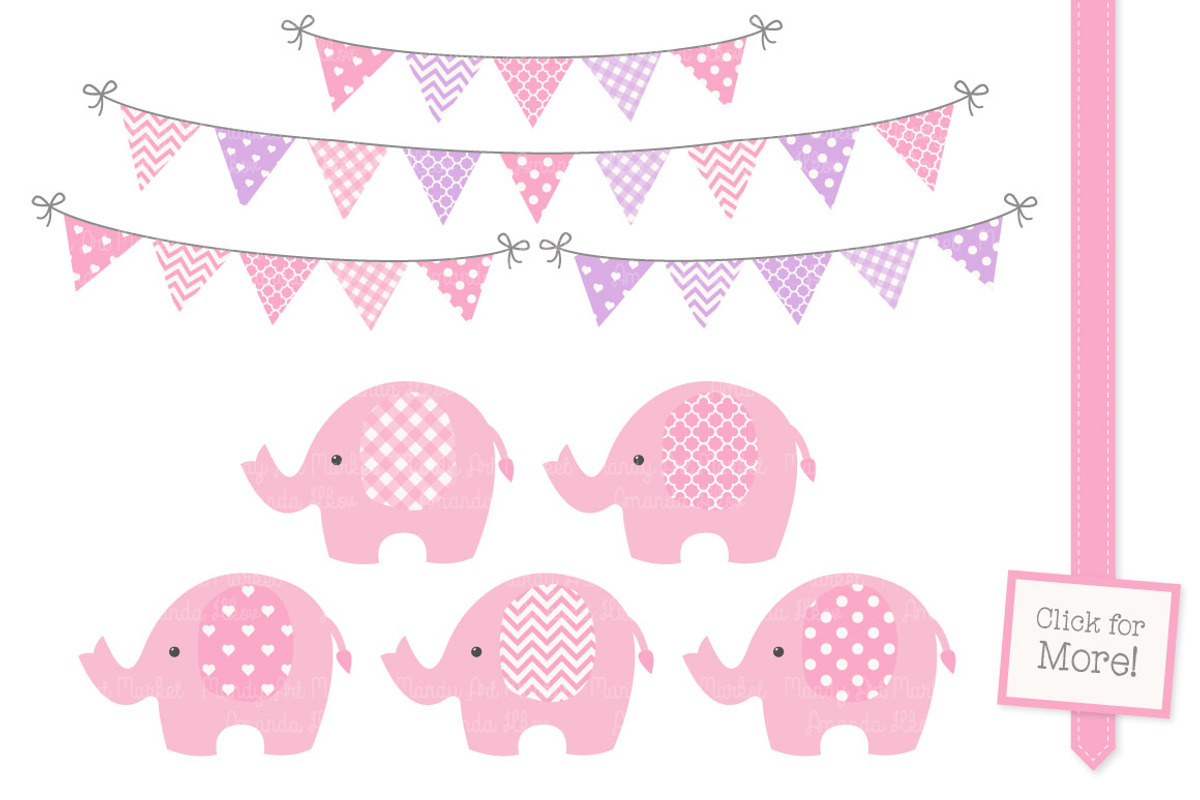 Pink and Purple Elephants & Papers, an Illustration by Amanda Ilkov (Photo 2 of 3)