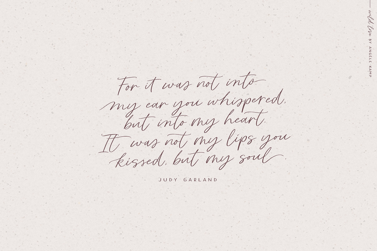 Script font Wild Love logos preview 3