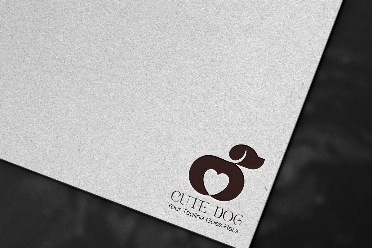 Cute Dog Logo Design with Heart, a Branding & Logo Template by YUDesignStore (Photo 7 of 8)