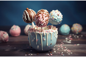 Cake pop dessert. Generate Ai, an Arts & Entertainment Photo by Ylivdesign