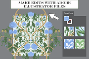 William Morris Blue & Green Patterns, a Pattern Graphic by RachelStudio (Thumbnail 8 of 10)