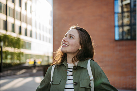 Portrait of young woman in a city., a Beauty & Fashion Photo by HalfPoint