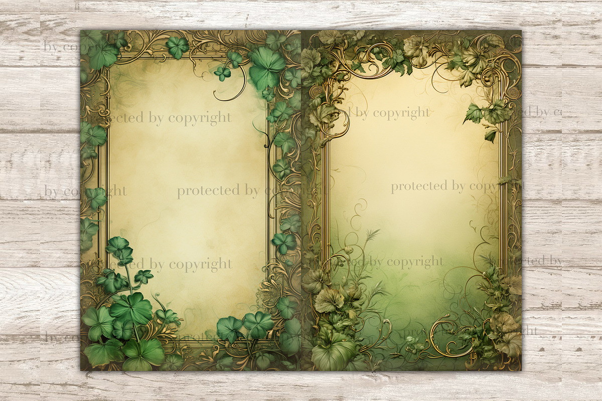 St. Patrick's Day Junk Journal Paper, a Decorative Illustration by GlamArtZhanna (Photo 4 of 10)