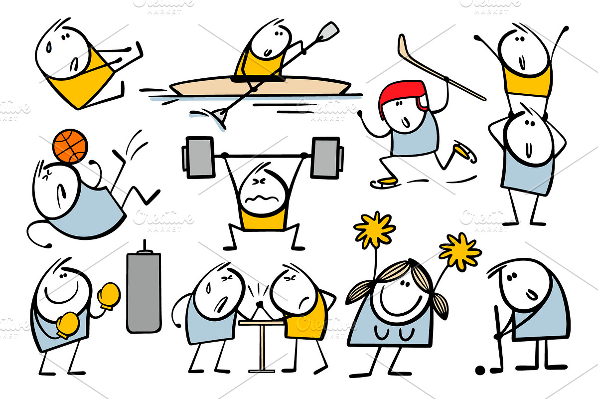 Cartoon sport set 1., an Illustration by eka panova (Photo 5 of 6)