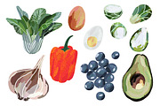 Healthy Food Illustration Set, a Food Illustration by Anny (Thumbnail 4 of 8)