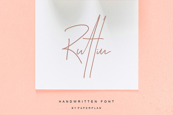 Ruttin Signature Font preview 7