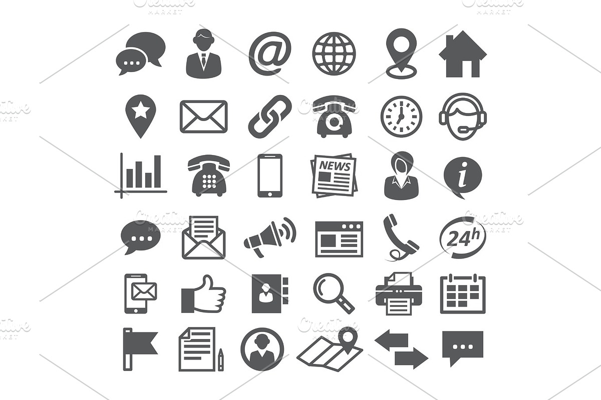 Contact icons, a Person Illustration by IhorZigor