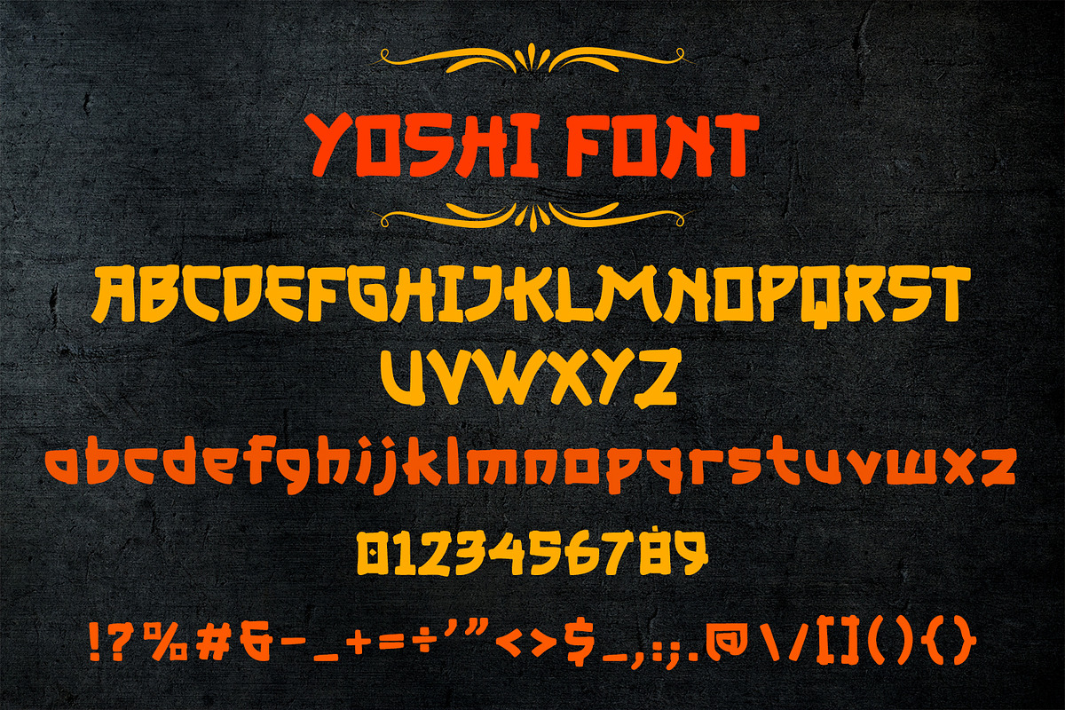 Yoshi - Bold Samurai Style Japanese, a Script Font by OWPictures (Photo 10 of 10)