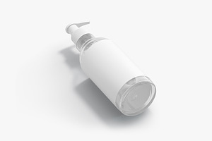 Glass Pump Bottle 3D Model