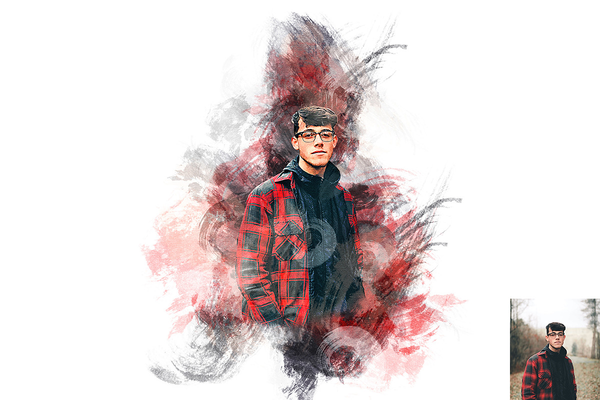 Watercolor Canvas Photoshop Action, an Action Add-On by Studio Retouch (Photo 10 of 11)