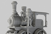 Toy train, a Cars & Vehicle 3D Model by happy brush (Thumbnail 5 of 5)