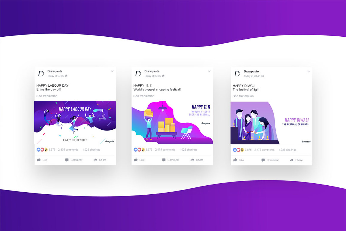 Festive Season Pack, a Social Media Template by Drawpaste (Photo 6 of 14)