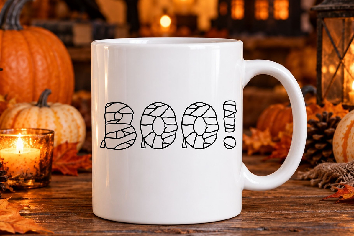 Mummy Wrap - Halloween Font, a Symbol Font by AnningArts (Photo 3 of 7)