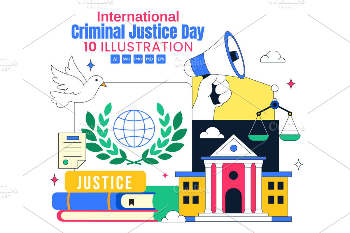10 International Criminal Justice, a Person Illustration by denayunebgt (Photo 1 of 4)