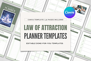 Law of Attraction Planner | Canva, a Magazine Template by Designs by Darowan (Thumbnail 1 of 10)