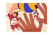 Volleyball players, sports game set, a Sport Illustration by PaperTrident (Thumbnail 6 of 7)