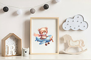 Airplane watercolor clipart Cute, an Illustration by CreationArt (Thumbnail 8 of 9)