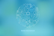 Rosh Hashanah Line Art Icons, an Outline Icon by Anna_leni (Thumbnail 5 of 6)