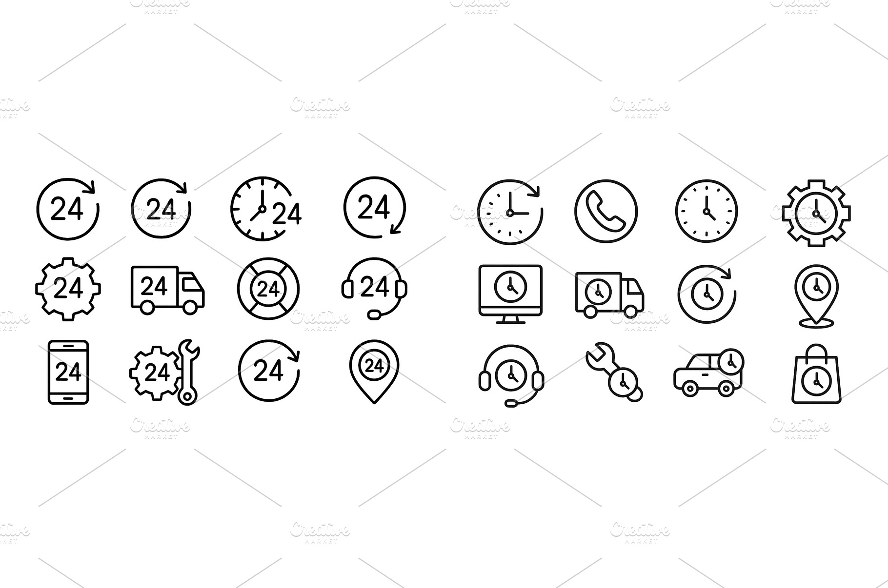 Various clock and service icons, a Technology Photo by ZinetroN
