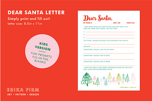 Dear Santa Letter & Thank You