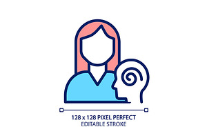 Psychiatry pixel perfect RGB color, an Outline Icon by IMG Visuals