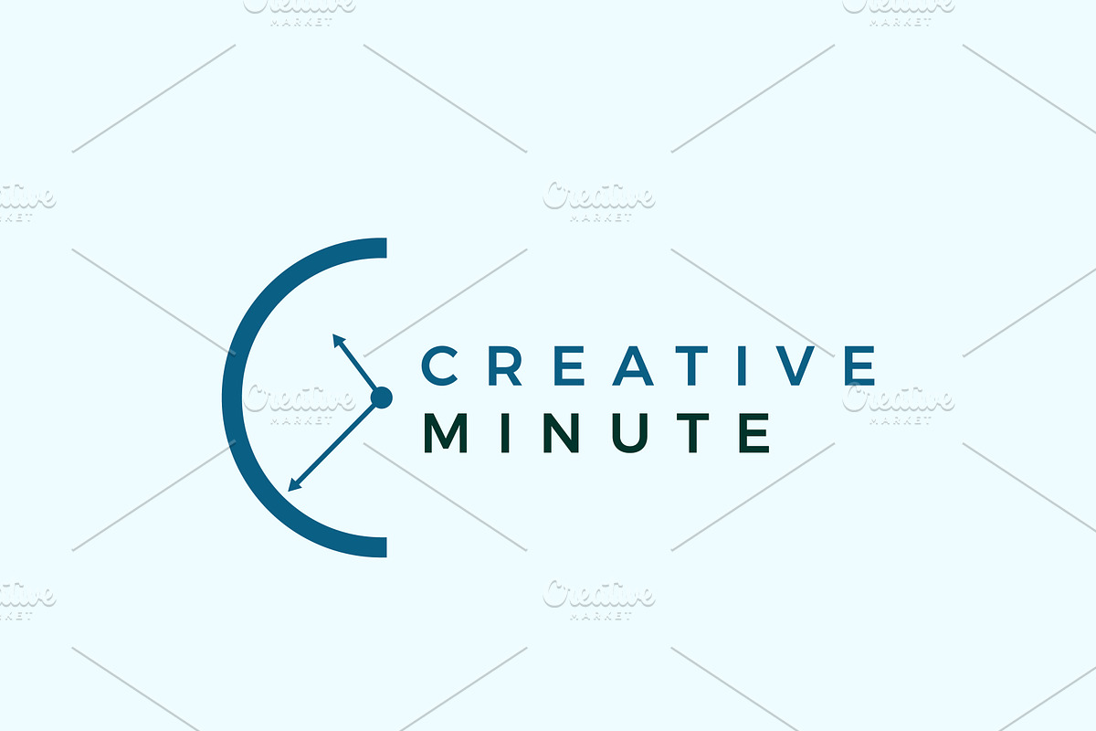Creative Minutes Clock Logo Design, a Branding & Logo Template by AlvinStd