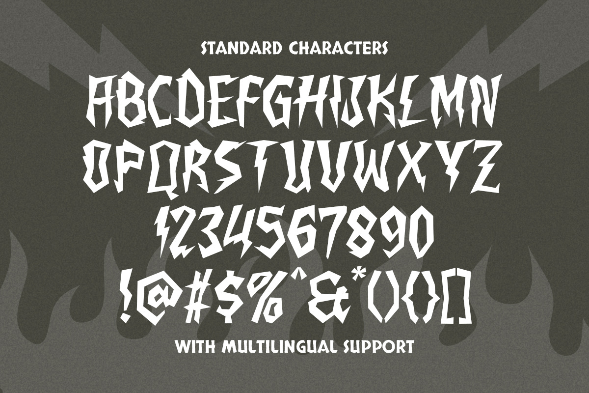 Serpent Wrath - Rock Display Font, a Handwritten Font by Letterhend Studio (Photo 6 of 9)
