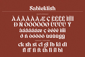 Sableklish - Unique Serif Display