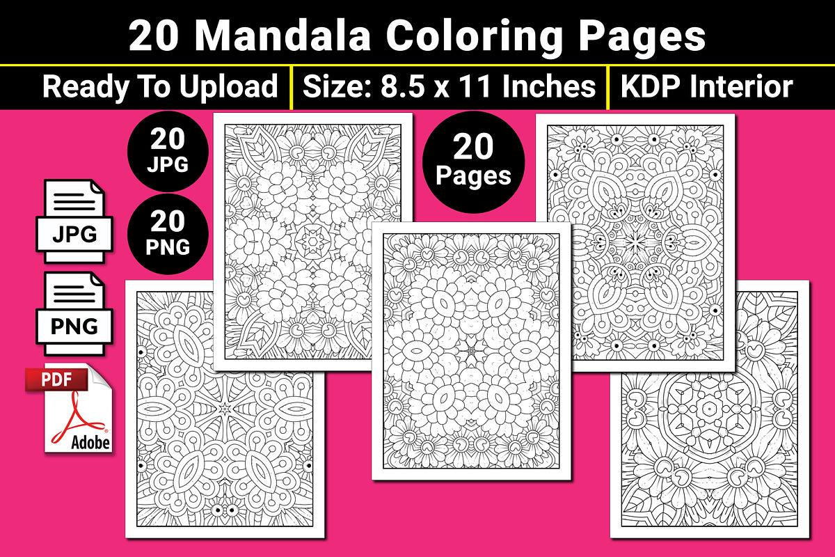 Printable Mandala Coloring Page, a Pattern Graphic by mirajeee (Photo 1 of 4)