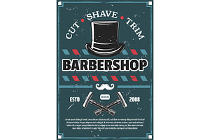 Barbershop Razor, Mustache And Hat