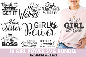 Girl Power SVG Bundle, an Object Illustration by Libby Wishes