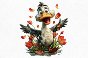 Spring & Valentine Goose Clipart, an Illustration by Craft Nest (Thumbnail 11 of 11)
