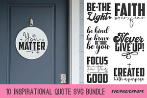 Inspirational Quote SVG Bundle, an Illustration by Libby Wishes