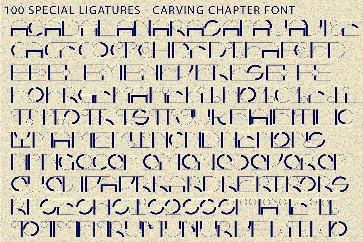 CARVING CHAPTER - ART DECO FONT, a Sans Serif Font by 177Studio (Photo 8 of 8)