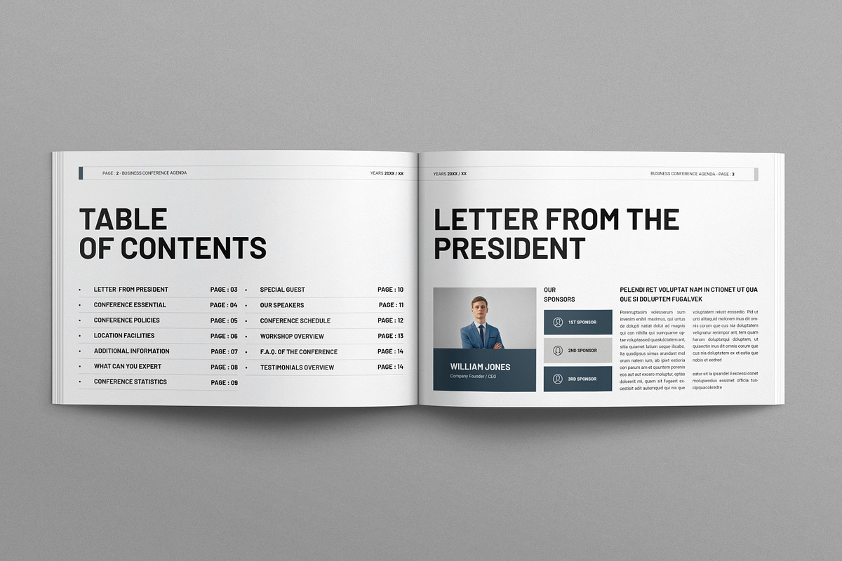 Business Conference Agenda Template preview 2