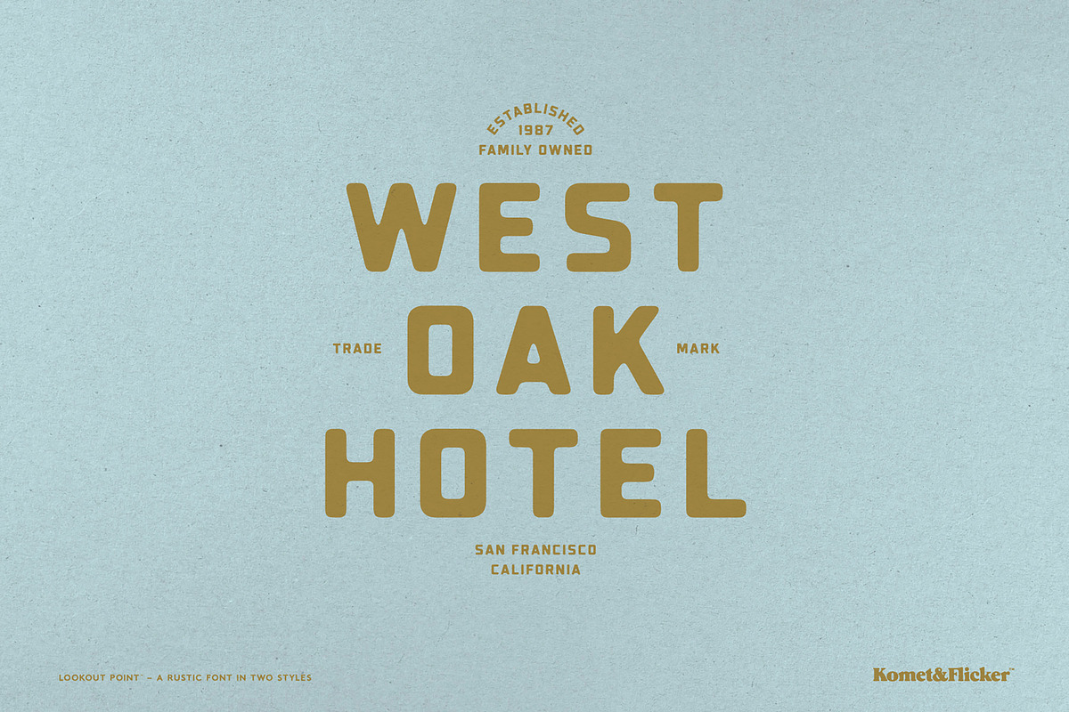 Lookout Point - A Rustic Font, a Serif Font by Komet & Flicker (Photo 14 of 15)