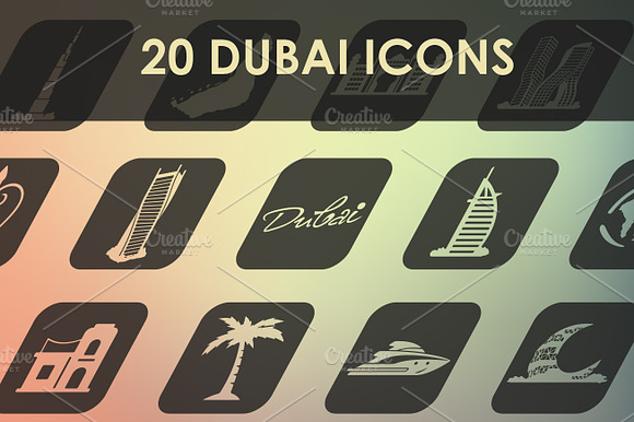 Set Of Dubai Icons