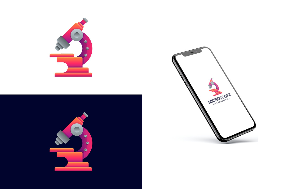 Gradient Modern Microscope Logo, a Branding & Logo Template by Artnivora.Std (Photo 3 of 4)