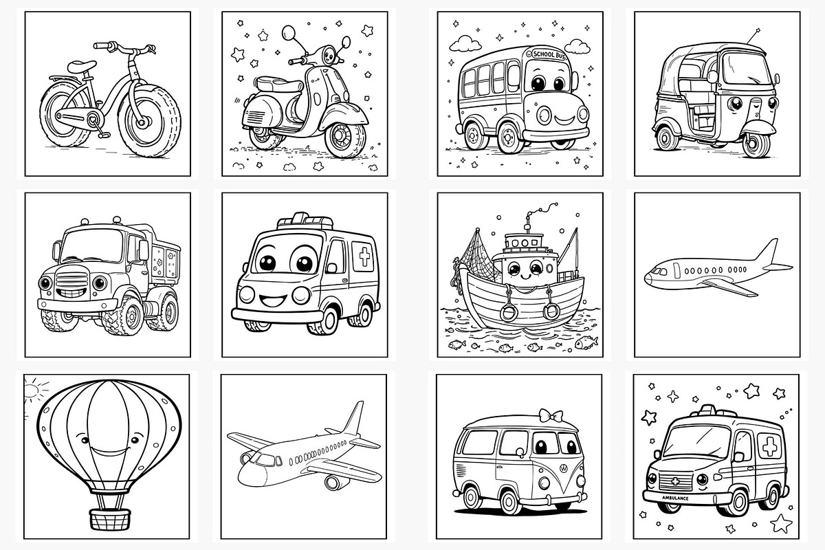 Transportation Coloring Pages, a Transportation Illustration by Lamia Emad (Photo 4 of 4)
