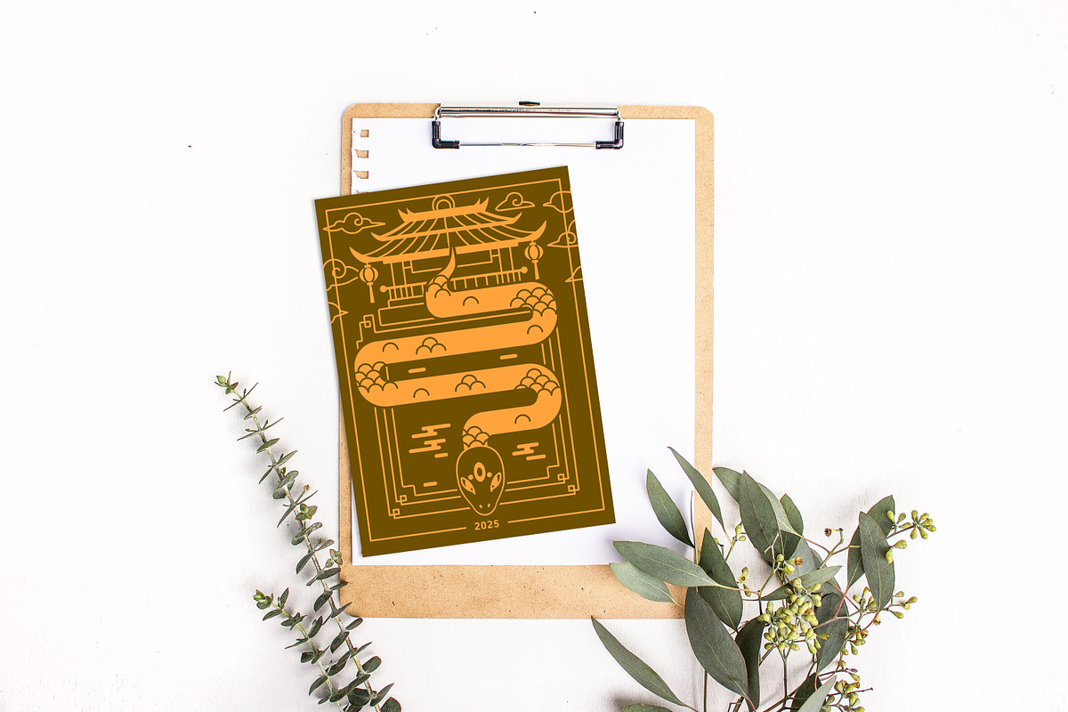 Happy Chinese New Year 2025 cards, a Decorative Illustration by Good Studio (Photo 11 of 11)