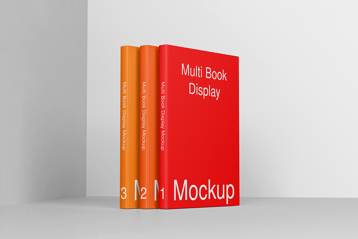 Multi Book Display Mockup - 8 Views, a Books & Magazine Mockup by Illusiongraphic (Photo 2 of 23)