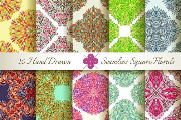 10 Seamless Square Patterns Set#2 preview 6