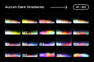 100 Aurum Dark Gradients Collection