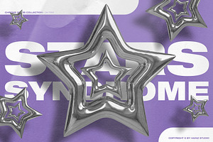 Chrome Stars Collection - 34 Png