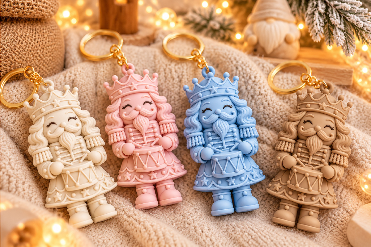 Nutcracker Christmas Keychain STL, an Object 3D Model by Layerology (Photo 3 of 5)