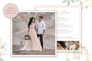 PSD Wedding Photo Card Template 5