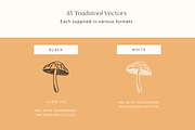 Toadstools Vector Illustrations, a Decorative Illustration by Emma Webb Studio (Thumbnail 4 of 7)